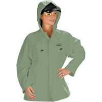 Hurricane Flame Retardant/Oil Resistant Rain Suits - Jacket, 4X-Large, Green Meunier Outillage Industriel