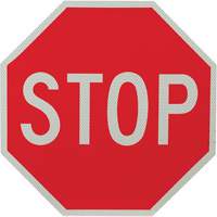 Double-Sided "Stop/Slow" Traffic Control Sign, 18" x 18", Aluminum, English SO101 | Meunier Outillage Industriel
