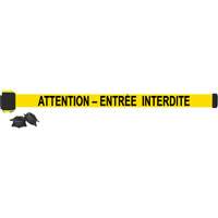 Wall Mount Barrier, Plastic, Magnetic Mount, 7', Black and Yellow Tape SPG528 | Meunier Outillage Industriel