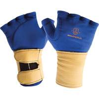Fingerless Glove Liner with Wrist Restrainer, Size X-Small, Poly-Cotton Palm SR273 | Meunier Outillage Industriel