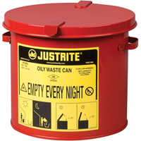 Oily Waste Cans, FM Approved/UL Listed, 2 US gal., Red SR356 | Meunier Outillage Industriel