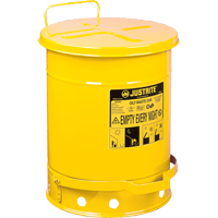 Oily Waste Cans, FM Approved/UL Listed, 14 US gal., Yellow SR364 | Meunier Outillage Industriel