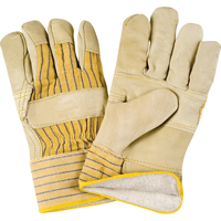 Winter-Lined Patch-Palm Fitters Gloves, Large, Grain Cowhide Palm, Cotton Fleece Inner Lining SR521 | Meunier Outillage Industriel