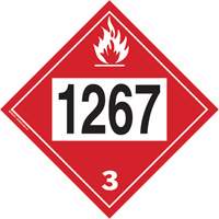 1267 Petroleum Crude Oil Flammable Liquid TDG Placard, Adhesive Vinyl Meunier Outillage Industriel