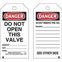 Self-Laminating Safety Tags, Polyester, 3" W x 5-3/4" H, English SX348 | Meunier Outillage Industriel