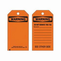 Self-Laminating Safety Tags, Polyester, 3" W x 5-3/4" H, English SX349 | Meunier Outillage Industriel