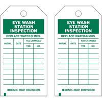 Inspection Record Tags, Polyester, 4" W x 7" H, English Meunier Outillage Industriel