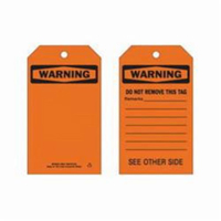 Self-Laminating Safety Tags, Polyester, 4" W x 7" H, English SX811 | Meunier Outillage Industriel