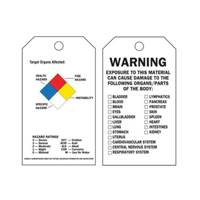Self-Laminating Right-To-Know Tags, Polyester, 3" W x 5-3/4" H, English SX837 | Meunier Outillage Industriel