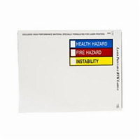 Laser Printable Right-to-Know Labels, Vinyl, Sheet, 10" L x 7" W SY722 | Meunier Outillage Industriel