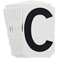 Quick-Align<sup>®</sup> Individual Gothic Number and Letter Labels, C, 4" H, Black SZ991 | Meunier Outillage Industriel