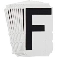 Quick-Align<sup>®</sup> Individual Gothic Number and Letter Labels, F, 4" H, Black SZ994 | Meunier Outillage Industriel