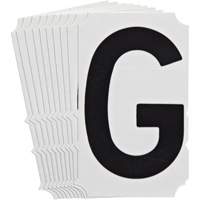 Quick-Align<sup>®</sup> Individual Gothic Number and Letter Labels, G, 4" H, Black SZ995 | Meunier Outillage Industriel