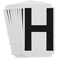 Quick-Align<sup>®</sup>Individual Gothic Number and Letter Labels, H, 4" H, Black SZ996 | Meunier Outillage Industriel