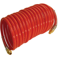 Maxpro Self-Storing Nylon Air Hoses With Fittings, Air, 1/4" ID x 25' L, Nylon, 200 PSI at 23 °C Meunier Outillage Industriel