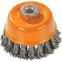 Knot-Twisted Wire Cup Brush, 3" Dia. x 5/8"-11 Arbor TAV093 | Meunier Outillage Industriel