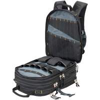 Sacs &agrave; dos pour outils &agrave; 75 pochettes, 13" lo x 17-1/2" la, Noir, Nylon Meunier Outillage Industriel