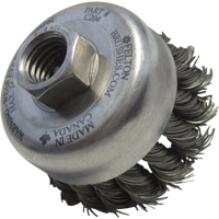 Knotted Wire Wheel Cup Brushes, 3-1/2" Dia. x 5/8"-11 Arbor TT306 | Meunier Outillage Industriel