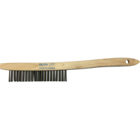 Curved-Handle Scratch Brushes, Brass, 3 x 19 Wire Rows, 14" Long TT167 | Meunier Outillage Industriel