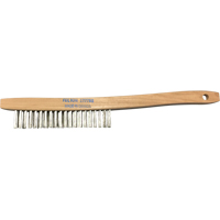 Curved-Handle Scratch Brushes, Stainless Steel, 3 x 19 Wire Rows, 14" Long TC068 | Meunier Outillage Industriel