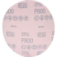 Hookit 375L Film Disc, 6" Dia., P800 Grit, Aluminum Oxide Meunier Outillage Industriel