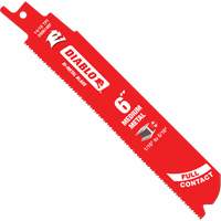 Medium Metal Reciprocating Saw Blade, Bi-Metal, 14-18 TPI, 6" L x 1" W Meunier Outillage Industriel