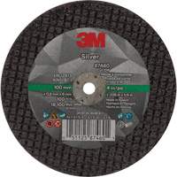 Silver Cut-Off Wheel, 4" x 0.04", 1/4"-28 Arbor, Type 1, Ceramic, 19100 RPM Meunier Outillage Industriel