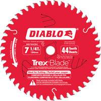 Trex&reg; Blade Cutting Saw Blade, 7-1/4", 44 Teeth, Plastic/Composite Decking Use Meunier Outillage Industriel