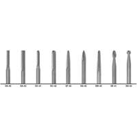 Jeu de fraises au carbure &agrave; coupe double 1855 CLE-LINE, 9 morcea Meunier Outillage Industriel