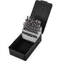 Jeu de forets s&eacute;rie courte combin&eacute;s robustes, 26 morceaux, Acier rapide Meunier Outillage Industriel