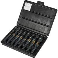 Jeu de forets &agrave; queue r&eacute;duite Silver & Deming, 8 morceaux, Acier rapide au cobalt Meunier Outillage Industriel