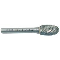 Oval Burr, 1/4" Dia., 1/4" Shank, 3/8" Depth of Cut Meunier Outillage Industriel