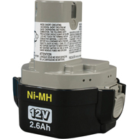 Pod-Style Battery, Ni-MH, 12 V, 2.6 A Meunier Outillage Industriel