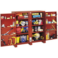 Jobsite Shelf Cabinet, Steel, 47.5 Cubic Feet, Red TEP168 | Meunier Outillage Industriel