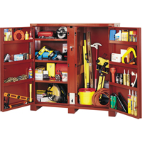 Jobsite Shelf Cabinet, Steel, 47.5 Cubic Feet, Red TEP170 | Meunier Outillage Industriel
