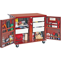Rolling Work Bench, 43-7/8" W x 38-1/2" H x 26-7/8" D, 21.7 Cubic Feet Capacity Meunier Outillage Industriel