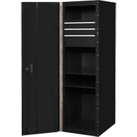 RX Series Side Cabinet, 3 Drawers, 19" W x 25" D x 61" H, Black TEQ493 | Meunier Outillage Industriel