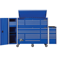 RX Series Side Cabinet, 3 Drawers, 19" W x 25" D x 61" H, Blue TEQ494 | Meunier Outillage Industriel