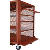 Mobile Mesh Cabinet, Steel, 37 Cubic Feet, Red TEQ806 | Meunier Outillage Industriel