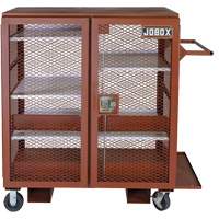 Mobile Mesh Cabinet, Steel, 37 Cubic Feet, Red TEQ806 | Meunier Outillage Industriel