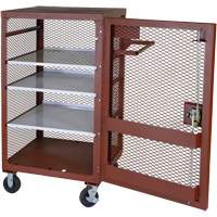 Mobile Mesh Cabinet, Steel, 22 Cubic Feet, Red TEQ807 | Meunier Outillage Industriel