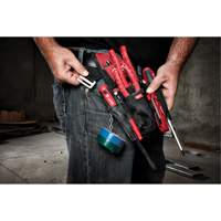 Compact Utility Pouch, Multiple Tool Holder, Nylon, 7 Pockets Meunier Outillage Industriel