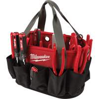 Utility Oval Bag, Ballistic Nylon, 24 Pockets, Black/Red TER017 | Meunier Outillage Industriel