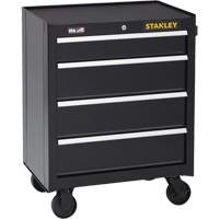 300 Series Rolling Tool Cabinet, 4 Drawers, 26-1/2" W x 18" D x 34" H, Black TER050 | Meunier Outillage Industriel