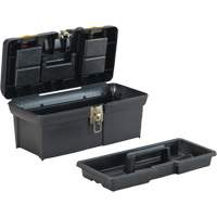 2000 Series Tool Box with Tray, 16" W x 7-1/10" D x 8-1/10" H, Black/Yellow TER077 | Meunier Outillage Industriel