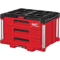 Boîte &agrave; outils avec 3 tiroirs Packout, 16-1/3" x 14-1/3" x 22-1/5", Noir/Rouge Meunier Outillage Industriel