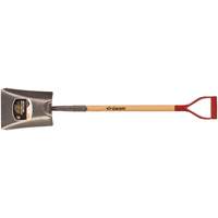 Square Point Shovel, Wood, Forged Steel Blade, D-Grip Handle, 34-3/4" Long TFX683 | Meunier Outillage Industriel