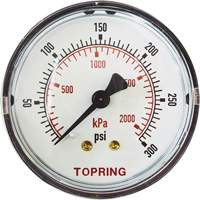 Replacement Pressure Gauge, 2" , 0 - 175 psi, Back Mount, Analogue Meunier Outillage Industriel