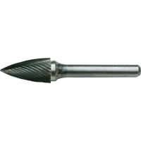 CLEVELAND Solid Carbide Burrs - Tree Shape Pointed End, SG-41, 1/8" Dia., 1/8" Shank, 1/4" Depth of Cut Meunier Outillage Industriel