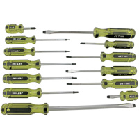 Jeu de tournevis &agrave; manche g&eacute;ante pour m&eacute;caniciens JHMSS-13, 13 mcx, Magn&eacute;tique Meunier Outillage Industriel